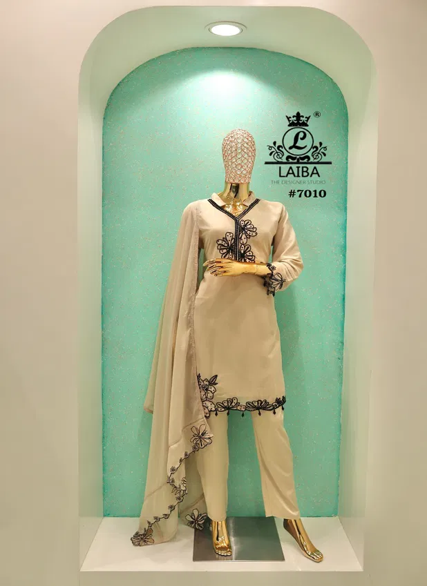 Laiba Am 7010 Georgette Ready Made Pakistani Suits Wholesale Market